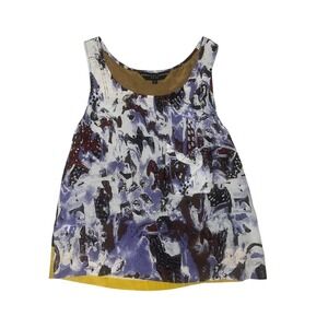 Twinkle by Wenlan for Anthropologie Silk Top Sz 6 Sleeveless Round Neck Office